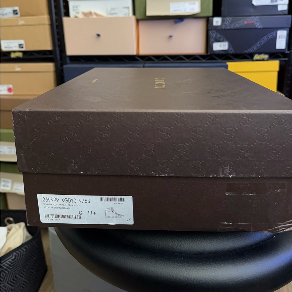 Gucci Leather Monogram Boots - Picture 5 of 12